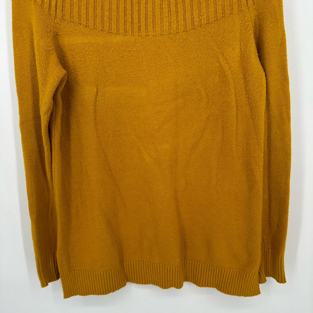 Anthropologie Women's Mock Turtleneck Sweater Mustard Yellow Soft Size Small - Picture 3 of 11